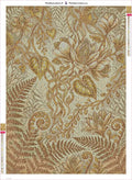 Thumbnail for Diamond painting adhesive canvas preview - Golden Ornate Botanical Pattern