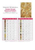 Thumbnail for DMC color chart for Golden Ornate Botanical Pattern diamond painting - 26 colors