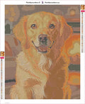 Thumbnail for Golden Retriever diamond painting adhesive canvas 40x50cm