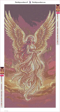 Thumbnail for Golden Wings diamond painting adhesive canvas 30x60cm