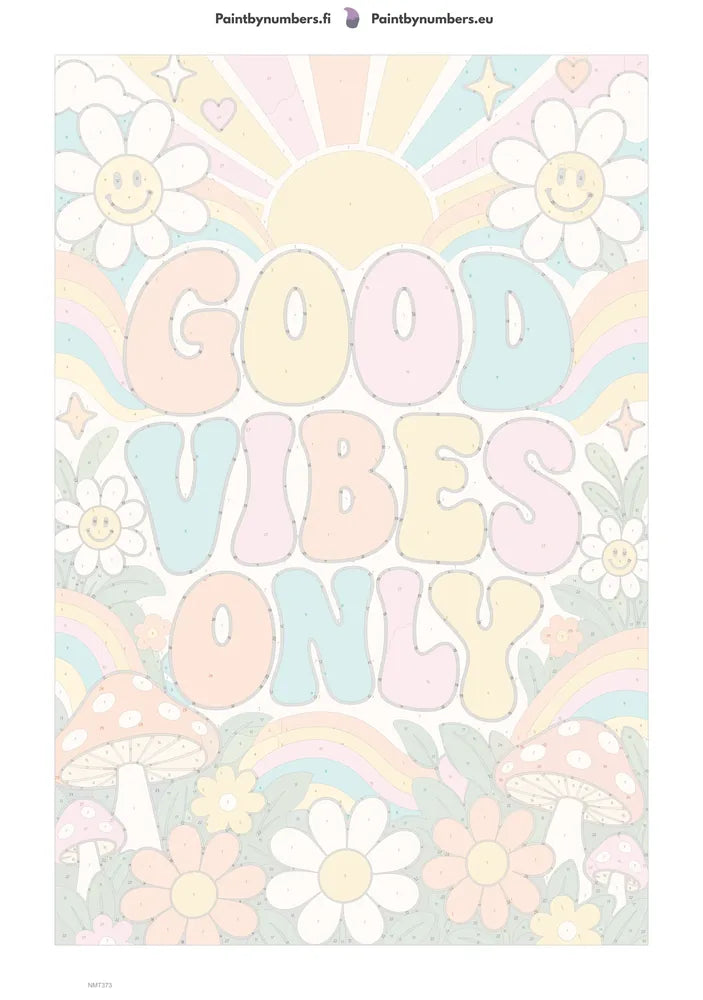 Paint by numbers numbered canvas - Good Vibes Only 40x60cm