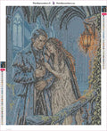 Thumbnail for Diamond painting adhesive canvas preview - Gothic Lovers in Ruins