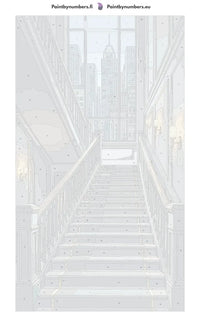 Thumbnail for Numbered canvas - Grand Staircase City View 40x70cm