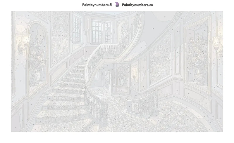 Numbered canvas - Grand Staircase Interior 70x40cm