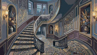 Thumbnail for Large staircase and ornate interior Paint By Numbers. Detailed railings and floral arrangements.