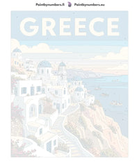 Thumbnail for Numbered canvas - Greece Travel Poster 40x50cm