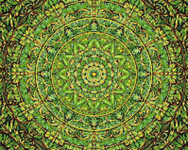 Diamond pattern - Emerald Mandala Harmony