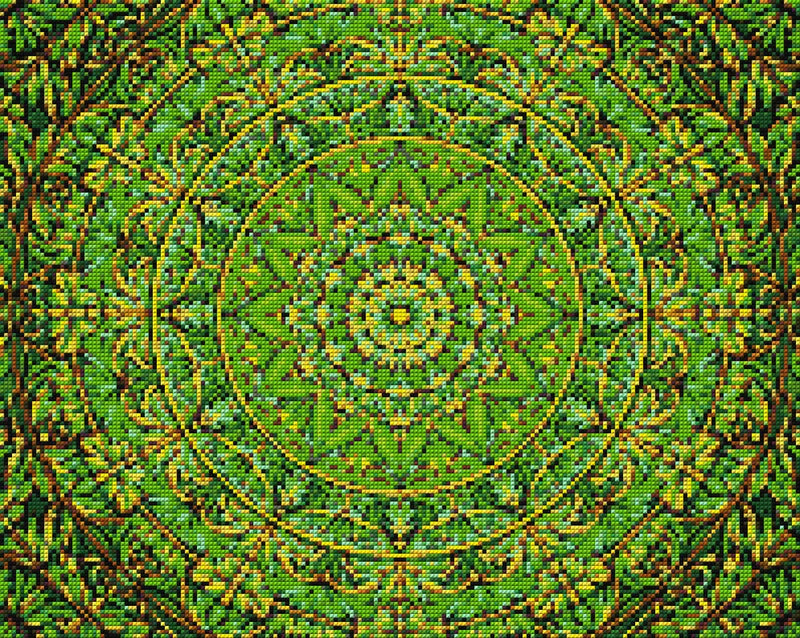 Diamond pattern - Emerald Mandala Harmony