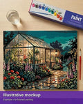 Thumbnail for Illustration of the finished paint by numbers - Greenhouse at Night 2 50x40cm