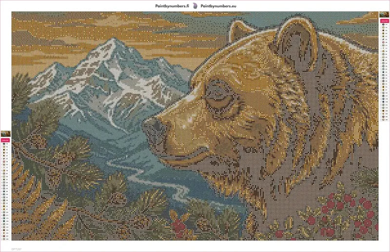 Diamond painting adhesive canvas preview - Grizzly Profile
