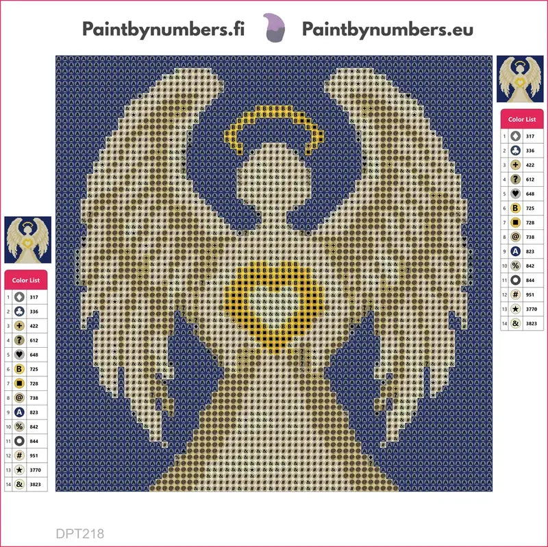 Diamond painting adhesive canvas preview - Guardian Angel