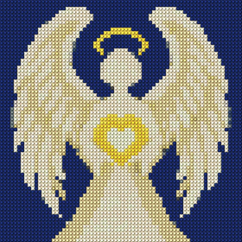 Diamond painting pattern chart - Guardian Angel