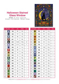 Thumbnail for DMC color chart for Halloween Stained Glass Window diamond painting - 36 colors