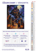 Miniatyrbild: Färgkarta och instruktioner för Haunted House on the Hill