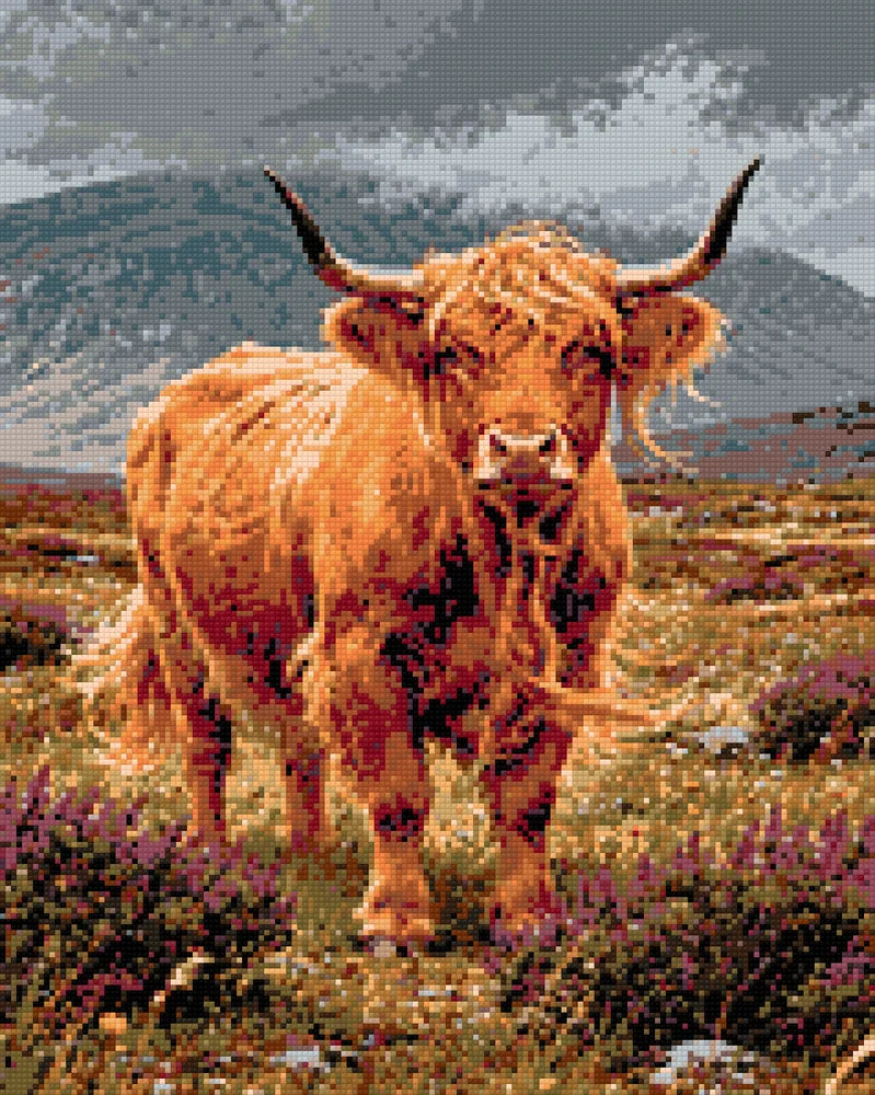 Diamond Pattern - Heather and Horns