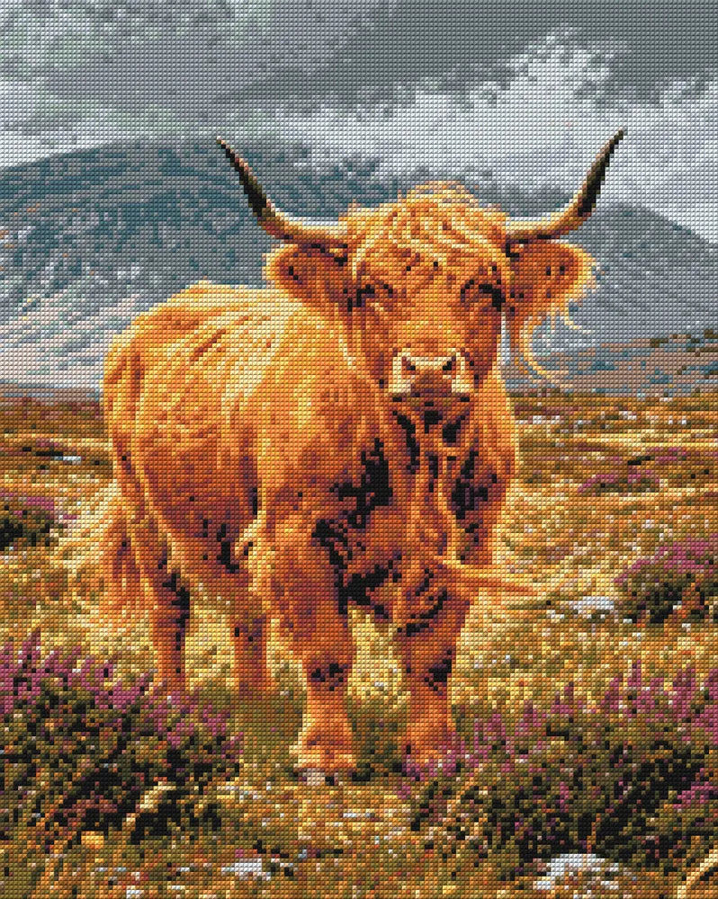 Diamond Pattern - Heather and Horns