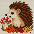 Thumbnail for Hedgehog and Mushroom, 20x20 cm diamond painting – full design preview without the close-up inset