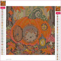Thumbnail for Diamond painting adhesive canvas preview - Hedgehog in a Pumpkin Home