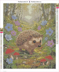 Thumbnail for Hedgehog in the Woods diamond painting adhesive canvas 40x50cm
