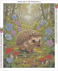 Thumbnail for Hedgehog in the Woods diamond painting adhesive canvas 40x50cm