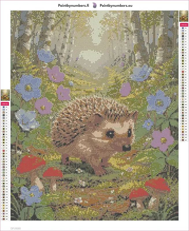 Hedgehog in the Woods diamond painting adhesive canvas 40x50cm