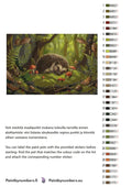 Thumbnail for Paint color chart and instructions - Hedgehog Sleeping in Forest 60x40cm