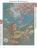Thumbnail for Hedgehog Trail diamond painting adhesive canvas 30x40cm