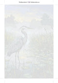 Thumbnail for Paint by numbers numbered canvas - Heron in Marsh 40x60cm