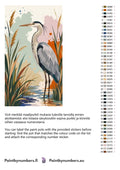 Thumbnail for Color chart and instructions - Heron in Reeds 40x70cm