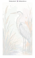 Thumbnail for Numbered canvas - Heron in Reeds 40x70cm