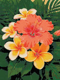 Thumbnail for Diamond pattern - Hibiscus and Plumeria