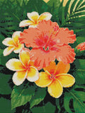 Thumbnail for Diamond pattern - Hibiscus and Plumeria