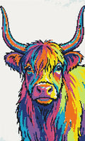Miniatyrbild: Diamantmönster för Highland Cow