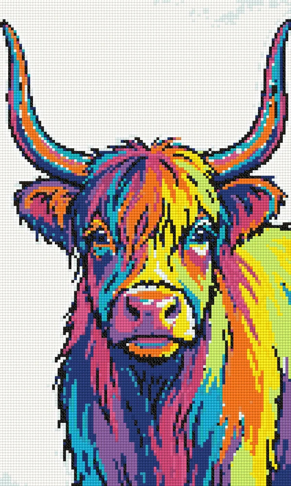 Diamantmönster för Highland Cow