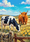 Miniatyrbild: Diamantmönster för Highland Cow & Holstein