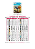Thumbnail for DMC color chart for Highland Cow & Holstein diamond painting - 40 colors
