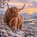 Thumbnail for Diamond painting pattern chart - Highland Cow, Winter