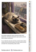 Thumbnail for Paint color chart and instructions - Himalayan Cat and Coffee 40x50cm