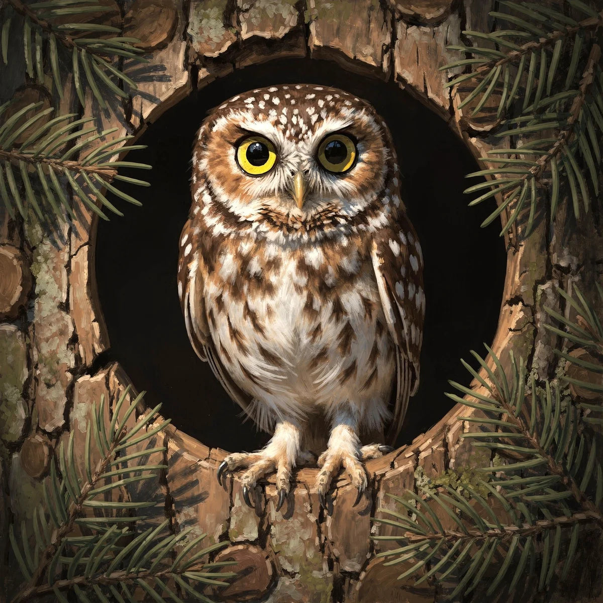 Diamond Painting Hollow Tree Owl