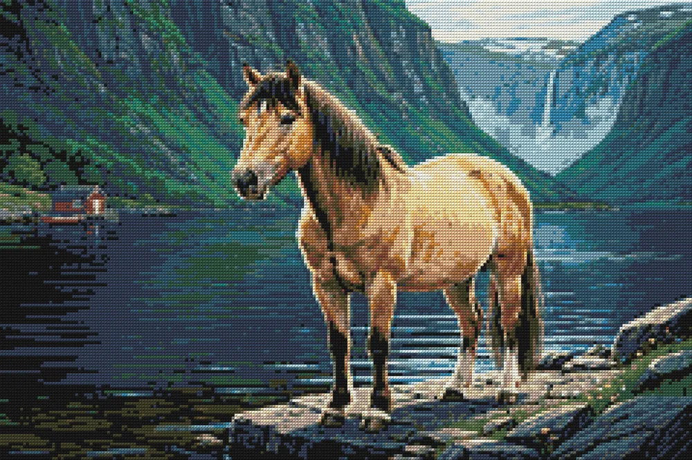 Diamond Pattern - Horse by the Water