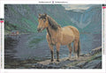 Thumbnail for Horse by the Water diamond painting adhesive canvas 60x40cm