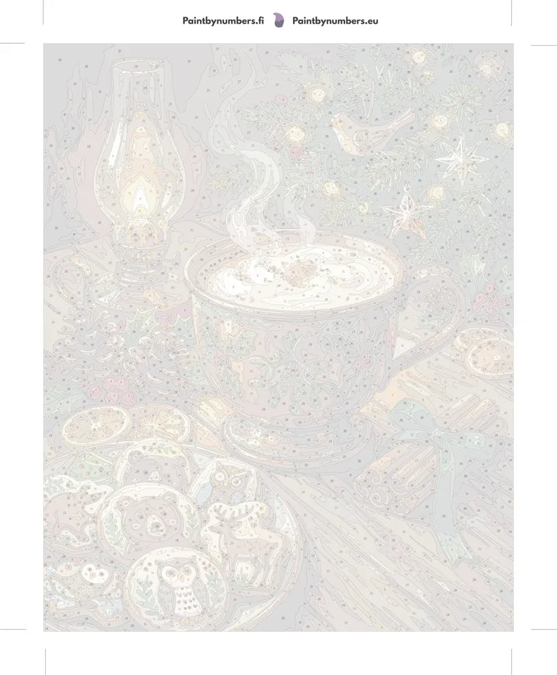 Paint by numbers numbered canvas - Hot Chocolate and Christmas Cookies 40x50cm