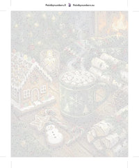 Thumbnail for Paint by numbers numbered canvas - Hot Chocolate and Gingerbread 40x50cm