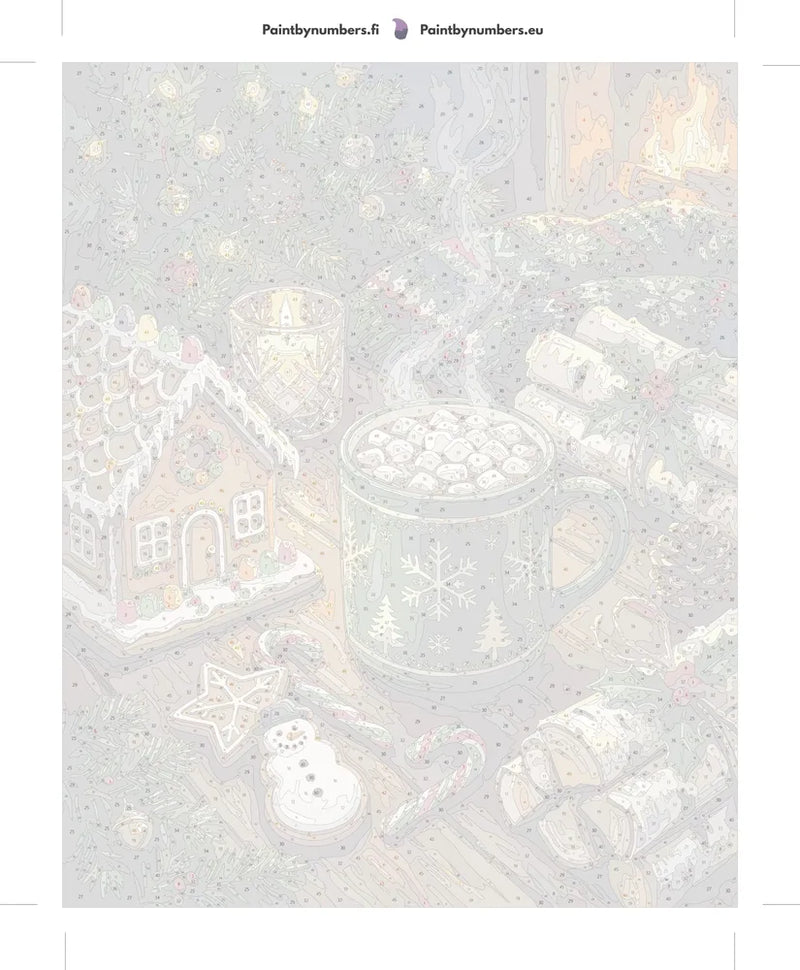 Paint by numbers numbered canvas - Hot Chocolate and Gingerbread 40x50cm