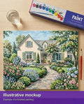 Thumbnail for Illustration of the finished paint by numbers - House with Flower Garden 50x40cm