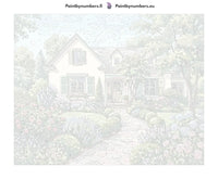 Thumbnail for Numbered canvas - House with Flower Garden 50x40cm