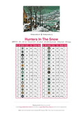 Thumbnail for DMC color chart for Hunters In The Snow diamond painting - 30 colors