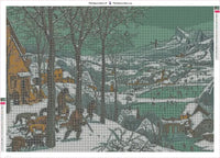 Thumbnail for Hunters In The Snow diamond painting adhesive canvas 85x60cm