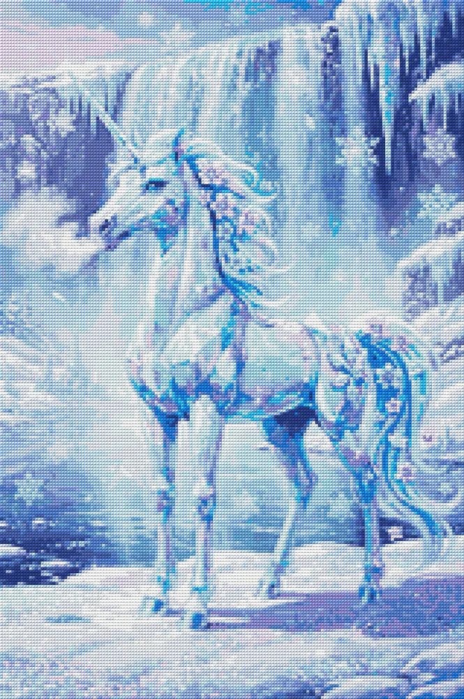 Diamond Pattern - Ice Crystal Unicorn
