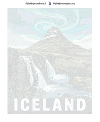 Thumbnail for Numbered canvas - Iceland Travel Poster 40x50cm